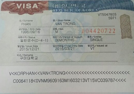 visa du học hàn quốc